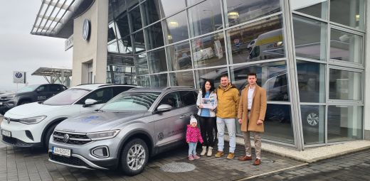 Výhercovia súťaže s Volkswagen T-Roc v Ždiari