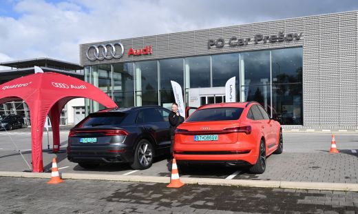 Zákazníci si vyskúšali jazdu na prémiových Audi e-tron vozidlách