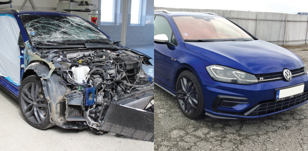 Výborná práca servisu na VW Golfe po nehode Výborná práca servisu na VW Golfe po nehode